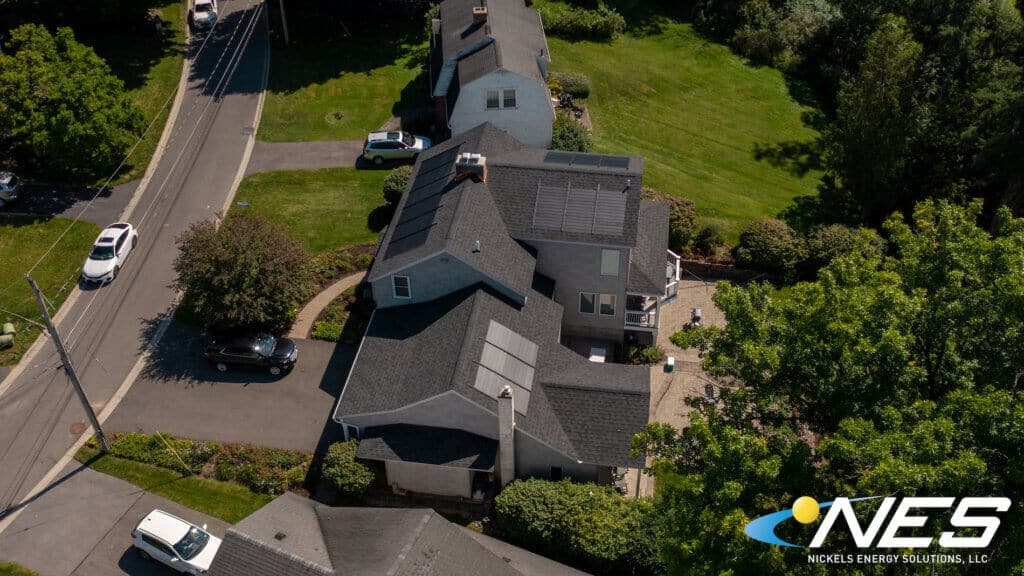 House in Liverpool NY with solar shingles